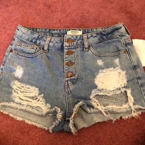Forever 21 Ripped Jean Shorts
